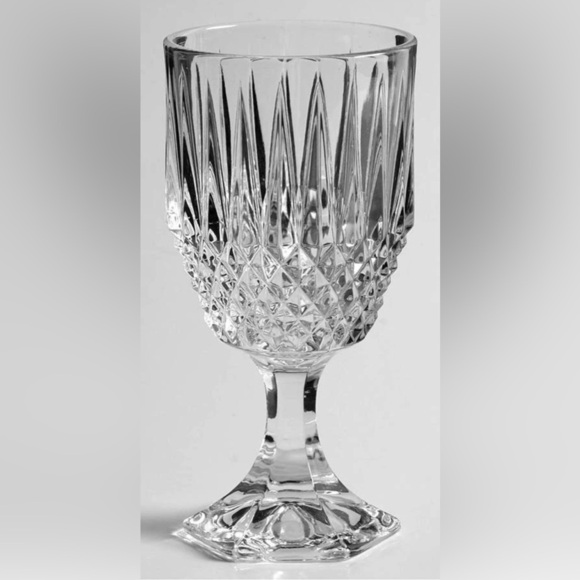 Vintage NEW Stratton Fostoria Lead Crystal Wine Glasses Set of 10 - Picture 1 of 8